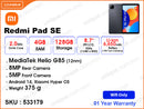 Redmi Pad SE 8.7" 4GB, 128GB Wifi
