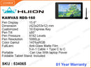 HUION Kamvas RDS-160 15.6" Drawing Tablet (Cosmo Black)