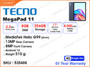 TECNO MegaPad 11 8GB, 256GB