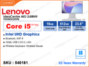 Lenovo IdeaCenter AIO 24IRH9 F0HN002KVN Cloud Grey (Intel Core i5-13420H, 16GB DDR5 5200MHz (not upgradeable), PCIe M.2 SSD 512GB (up to 1TB), Window 11, 23.8" FHD (1920x1080) IPS, Wireless Keyboard & Wireless Mouse)