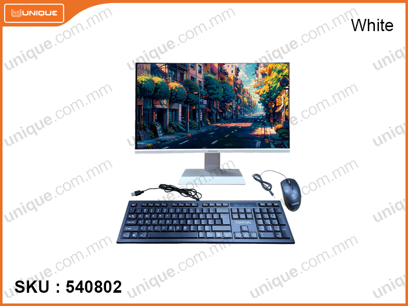 coocaa A238Y04 All in One (Intel Core i5-11260H, 16GB DDR4 3200MHz (1 slot free, upto 32GB), PCIe M.2 SSD 512GB (no slot), 23.8" FHD (1920x1080),Wireless Keyboard & Mouse)