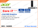acer Veriton S2722G (Intel Core i7-14700, 8GB DDR5 (1 slot free), 512GB M.2 PCIe Gen4 SSD, USB Copilot Keyboard & Mouse)
