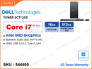 DELL Tower ECT1250 Black (i7-14700, 16GB DDR5 5600MT/s (1 slot free, up to 64GB), 512GB M.2 PCIe Gen 4 2230 (no slot free, up to 2TB), Window 11, DELL Keyboard & Mouse)