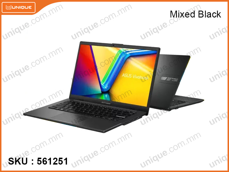 ASUS Vivobook E1404GA-EB164W Mixed Black (Intel Core i3-N305, 8GB DDR4 3200MHz, PCIe Gen 3 M.2 SSD 512GB, Window 11, 14" FHD 1920x1080, Weight 1.38kg)