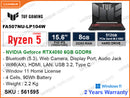 TUF A15 FA507NU-LP104W Mecha Gray (AMD Ryzen 5-7535HS, 8GB DDR5 4800MHz (1 slot free), PCIe M.2 SSD 512GB (M.2 PCIe Slot Free), Nvidia Geforce RTX4050 6GB GDDR6, Window 11, 15.6" FHD (1920x1080) IPS Level Panel, Weight 2.2 Kg)