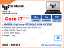 ASUS TUF F16 FX608JMR-RV053W Jaeger Gray (Intel Core i7 14650HX, 16GB DDR5 5600MHz (1 slot free), PCIe Gen4 SSD 1TB (1 slot free), NVIDIA GeForce RTX5060 8GB GDDR7, Window 11, 16" WUXGA (1920x1200) IPS, Weight 2.2 Kg)