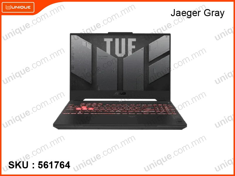 TUF FA507NU-LP061W Jaeger Gray (AMD Ryzen7-7735HS, 16GB DDR5 4800MHz, PCIe M.2 SSD 512GB, Nvidia RTX4050 6GB GDDR6, Window 11, 15.6" FHD, Weight 2.2kg)