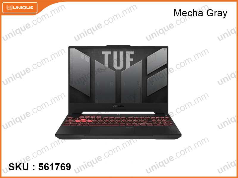 TUF FA507NVR-LP041W Mecha Gray (AMD Ryzen 7-7435HS, 16GB DDR5 4800MHz (1 slot free, upto 32GB), PCIe M.2 SSD 512GB, NVIDIA Geforce RTX4060 8GB GDDR6, Window 11, 15.6" FHD (1920x1080) IPS, Weight 2.2 Kg)