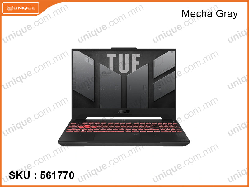 TUF FA507NUR-LP050W Mecha Gray (AMD Ryzen 7-7435HS, 16GB DDR5 5600MHz (1 slot free, up to 32GB), PCIe M.2 SSD 512GB (1 slot free), NVIDIA Geforce RTX4050 6GB GDDR6, Window 11, 15.6" FHD (1920x1080) VIPS Level Panel, Weight 2.3 Kg)