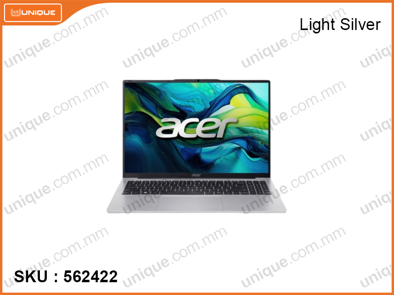 acer Aspire Lite AL16-52P-53QG Light Silver (Intel Core i5-1334U, 16GB DDR5 4800MHz (1 slot free), PCIe M.2 SSD 512GB (no slot free, can remove the existing one), 16" WUXGA IPS (1920x1200), Weight 1.7 Kg)