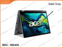 acer Aspire Spin 14 ASP14-51MTN-51FY Steel Gray ( Intel Core 5-120U, 8GB LPDDR5 (no slot) , PCIe M.2 SSD 512GB (not upgradeable), Window 11, 14'' WUXGA IPS (1920x1200) Touch Screen With Pen, Weight 1.5 Kg)