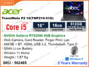 acer TravelMate P2 16TMP216-51G-52H2 Steel Gray (Intel Core i5-1335U, 16GB DDR4 (1 slot free), PCIe M.2 SSD 512GB (1 slot free), Nvidia Geforce RTX2050 4GB DDR6, Window 11, 16" WUXGA 1920x1200, Weight 1.87 Kg)