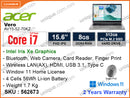 acer Vero AV15-52-70KZ Cobblestone Gray (Intel Core i7-1255U, 8GB DDR4 3200MHz, PCIe M.2 SSD 512GB, Window 11, 15.6" FHD, Weight 1.7 Kg)