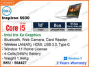 Dell Inspiron 5630 Platinum Silver (Intel Core i5-1335U, 8GB DDR5 5200MHz, PCIe M.2 SSD 512GB, Window 11, 16" FHD+ 1920x1200, Weight 1.94kg)