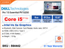 DELL Pro 15 Essential PV15250 Carbon Black (Intel Core i5-1334U, 8GB DDR5 4400MHz (No slot free, up to 16GB), 512GB M.2 2230 PCIe Gen 4 NVMe SSD  (No slot free, up to 1TB), Ubuntu, 15.6" FHD (1920x1080), Weight 1.9 Kg)