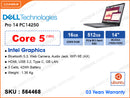 DELL Pro 14 PC14250 Black (Intel Core 5-120U, 16GB DDR5 5600MT/s (1 slot free, up to 64GB Max), 512GB PCIe Gen 4 SSD (up to 2TB), 14" WUXGA (1920x1200), Weight 1.36 Kg)