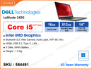 DELL Latitude 3450 Soft Charcoal (Intel Core i5-1335U, 16GB DDR5 5600MHz (1 slot free, up to 64GB Max), 512GB M.2 PCIe Gen 4 SSD (up to 1TB), Window 11 Pro, 14" FHD (1920x1080) IPS, Weight 1.5 Kg)