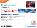 Dell 15 DC15255 Platinum Silver (AMD Ryzen 5-7530U, 16GB DDR4 3200MHz (no slot free), 512GB M.2 2230 PCIe Gen 4 NVMe SSD (No slot free, up to 1TB), Ubuntu, 15.6" FHD (1920x1080), Weight 1.9 Kg)