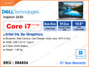 DELL Inspiron 3530 Platinum Silver (Intel Core i7-1355U, 16GB DDR4 2666MHz (8GBx2), PCIe M.2 SSD 512GB (up to 1TB), Window 11 , 15.6" FHD (1920x1080), Weight 1.66 Kg)