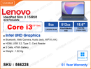 Lenovo IdeaPad Slim 3 15IRU8 82X700JAVN Abyss Blue (Intel Core i3-1315U, 8GB LPDDR5-4800MHz (not upgradeable), 512GB M.2 2242 PCIe 4 SSD (no slot free, up to 1TB), Window 11, 15.6" FHD (1920x1080) IPS, Weight 1.62 Kg)