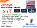Lenovo Ideapad Slim 3 14IAH8 83EQ0031FQ Abyss Blue (Intel Core i5-1245H, 8GB DDR5 4800MHz, PCIe M.2 SSD 512GB, Window 11, 14" FHD 1920x1080, Weight 1.37 Kg)