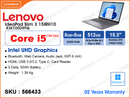 Lenovo IdeaPad Slim 3 15IRH10 83K100D9FQ Luna Grey (Intel Core i5-13420H, 16GB DDR5 4800MHz (8GBx2), 512GB PCIe NVMe M.2 SSD, Window 11, 15.3" WUXGA 1920x1200 IPS, Weight 1.39 Kg)