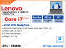 Lenovo IdeaPad Slim 3 14IRH10 83K0004YFQ Luna Grey (Intel Core i7-13620H, 16GB DDR5 4800MHz (8GBx2), PCIe M.2 SSD 512GB (1 slot free), Window 11, 14" WUXGA (1920x1200) IPS, Weight 1.43 Kg)