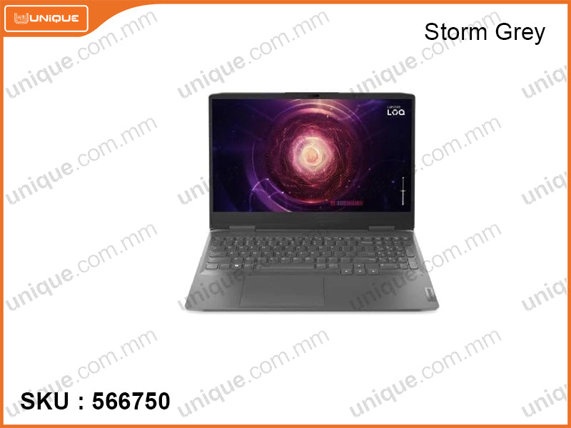 Lenovo LOQ 15APH8 82XT00AEFQ Storm Grey (AMD Ryzen7-7840HS, 16GB DDR5 5600MHz(2x8GB), PCIe M.2SSD 512GB, Nvidia Geforce RTX4050 6GB DDR6, Window 11, 15.6" FHD 1920x1080 IPS, Weight 2.5 Kg)