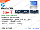 hp 15s-fq5075TU Natural Silver (Intel Core i3-1215U, 4GB DDR4 3200MHz, PCIe M.2 SSD 256GB, Window 11, 15.6" FHD, Weight 1.69 Kg)