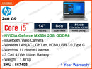 hp 240 G9 Natural Silver ( Intel Core i5 1235U , 8GB DDR4 3200MHz , PCIe M.2 SSD 512GB , Nvidia Geforce MX550 2GB DDR6 , Window 10 , 14"FHD 1920x1080 )