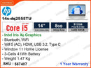 hp 14s-dq2555TU Natural Silver (Intel Core i5-1135G7, 8GB DDR4 3200MHz (4GB x 2), PCIe M.2 SSD 512GB, Window 11, 14" FHD 1920x1080, Weight 1.47 Kg)