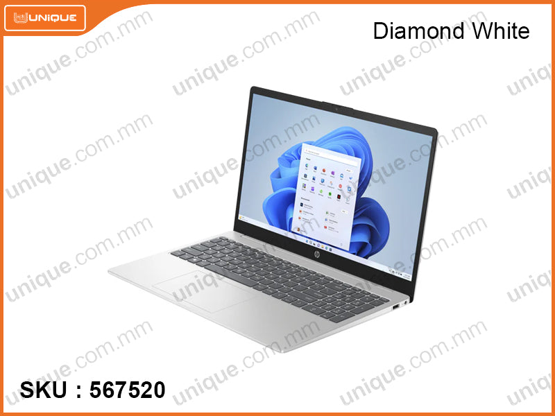 hp 15-fc0168AU Diamond White (AMD Ryzen 5-7530U, 8GB DDR4 3200MHz (4GB x 2), PCIe M2 SSD 512GB, Window 11, 15.6" FHD (1920x1080), Weight 1.59 Kg)