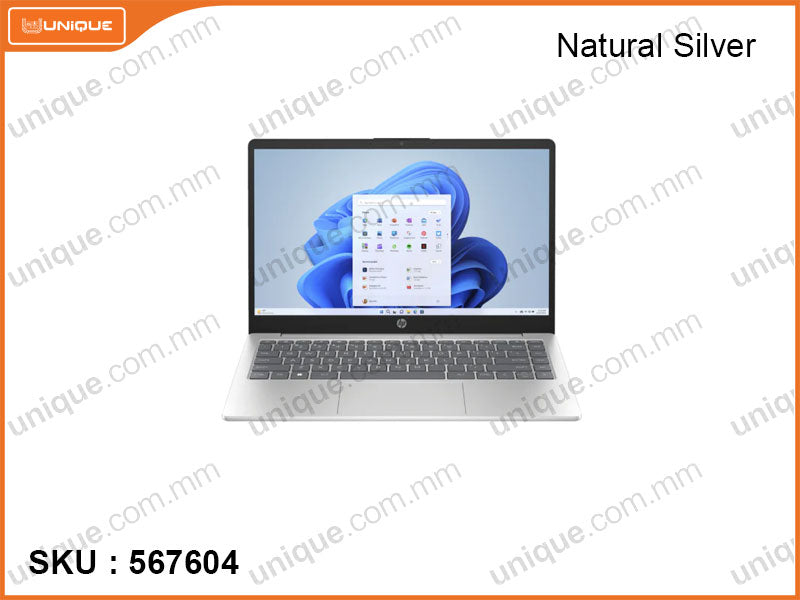 hp 14-ep0056TU Natural Silver (Intel Core i7-1355U, 8GB DDR4 3200MHz (1 slot free), PCIe M.2 SSD 512GB, Window 11, 14'' FHD (1920x1080), Weight 1.4 Kg)