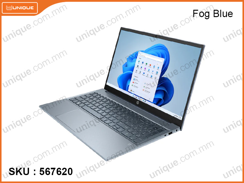 hp Pavilion 15-eg3124TU Fog Blue (Intel Core i7-1355U, 8GB DDR4 3200MHz (4GB x 2), PCIe M.2 SSD 512GB, Window 11, 15.6" FHD IPS 1920x1080, Weight 1.75Kg)