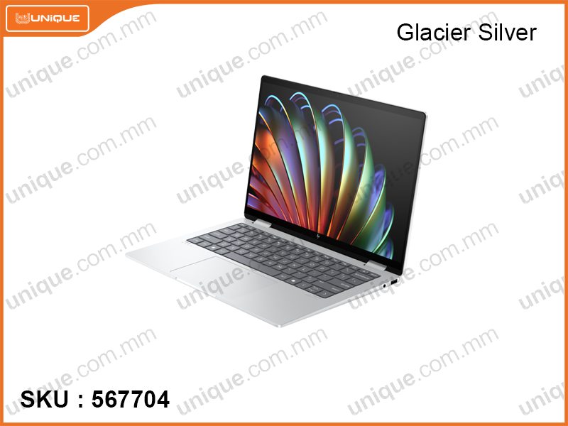 hp Envy x360 2 in 1 14-fa0080AU Glacier Silver (AMD Ryzen 7-8840HS, 16GB LPDDR5 6400MHz (onboard), PCIe Gen 4 M.2 SSD 512GB, Window 11, 14'' WUXGA IPS (1920x1200) Touch Screen With Pen, Weight 1.39 Kg)