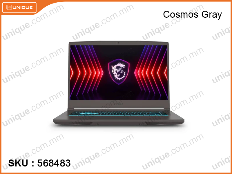 msi Thin 15 B13VE-2031MM Cosmos Gray (Intel Core i5-13420H, 16GB DDR4 3200MHz (8GBx2), PCIe M.2 SSD 512GB (Sata Slot Free), Nvidia Geforce RTX4050 6GB GDDR6 , Window 11 , 15.6" FHD 1920x1080 IPS, Weight 1.68 Kg)