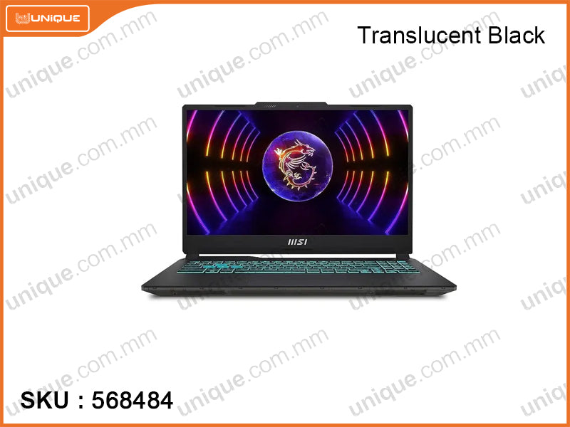 msi Cyborg 15 A13UCX-1832MM Translucent Black (Intel Core i5-13420H, 8GB DDR5 5200MHz (1 slot free, upto 64GB), PCIe M.2 SSD 512GB, NVIDIA Geforce RTX2050 4GB GDDR6, Window 11, 15.6" FHD (1920x1080), Weight 1.98 Kg)