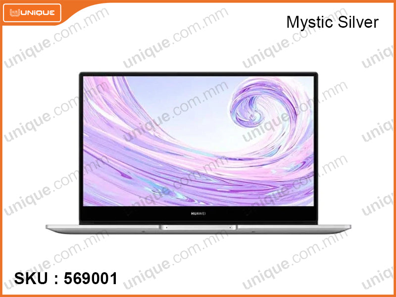 HUAWEI MateBook D14 Mystic Silver (Intel Core i3-1215U, 8GB LPDDR5 3200MHz, PCIe M.2 SSD 256GB, Window 11, 14'' WUXGA (1920×1200), Weight 1.39 Kg)