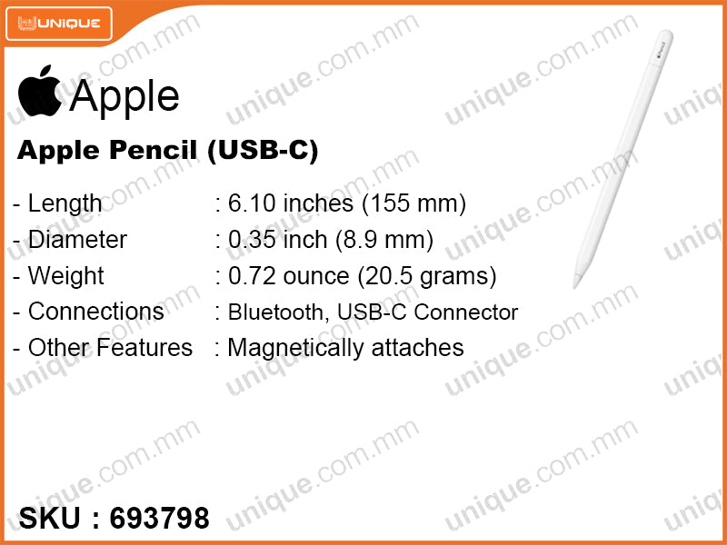 Apple A3085 MUWA3ZA/A USB C Original Pencil