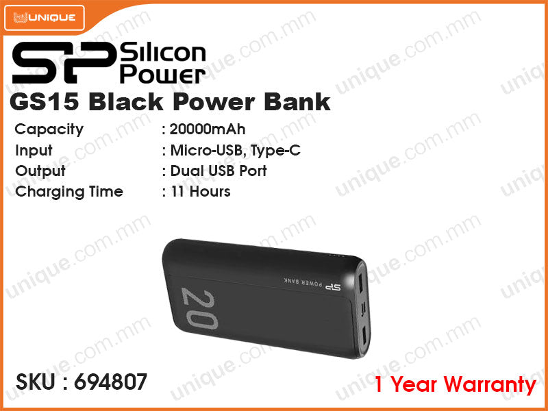 Silicon Power GS15 20000mAh Power Bank