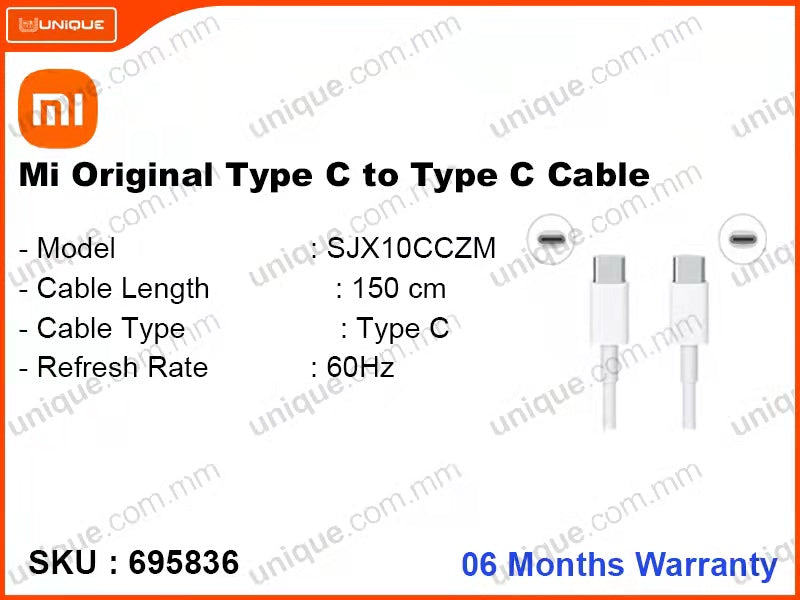 Mi SJX10CCZM White Type to Type C Cable (1.5M)