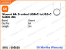 Xiaomi 6A Braided USB C to USB C Cable (2m)