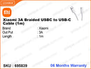 Xiaomi 3A Braided USB C to USB C Cable (1m)