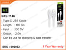 Green Tech GTC-T14C Type-C Cable (White)