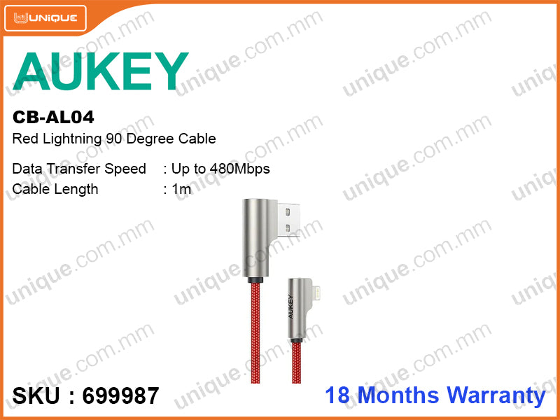 AUKEY CB-AL04 Lightning 90 Degree Cable