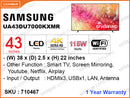 SAMSUNG 43" LED 4K Smart TV UA43DU7000KXMR