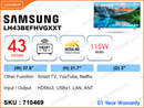 SAMSUNG 43" UHD 4K Smart TV LH43BEFHVGXXT