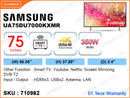 SAMSUNG 75" LED 4K Smart TV UA75DU7000KXMR
