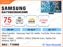 SAMSUNG 75" LED 4K Smart TV QA75Q65DAKXMR