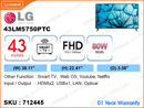 LG 43" LED FHD Smart TV 43LM5750PTC